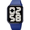 Gosasa Orologio digitale a LED con quadrante grande, data, ora, 3 bar, impermeabile, orologio sportivo da uomo e donna, L Blu Nero, Sportivo