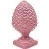 sicilia bedda - Pigna in Ceramica Siciliana con Base Quadrata - Prodotto realizzato a Mano - Pigna decorativa (Altezza 15 Centimetri, Rosa)