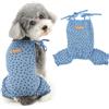 Ranphy Pigiama estivo per cani con stelle carine per cani di piccola taglia, ragazza, ragazzo, tuta morbida per cuccioli, tutina leggera e traspirante per chihuahua, Yorkie, gatto, blu, M