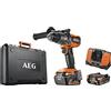 AEG - Trapano avvitatore a percussione brushless 18 V + 1 batteria 4.0 Ah + 1 batteria 2.0 Ah + caricatore + cofanetto - BSB18C3BL-X02CPL