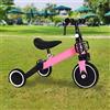 HUOLE 2 in 1 (rosa) Bici Senza multifunzionale per le bambine e i bambini Bici senza Pedali con 25 kg di Carico, Triciclo Bambini - (massimo carico 25kg). I pedali sono rimovibili