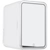 GIZNXBA Mini Frigo Portatile Elettrico Mini Frigo Da Camera 8 Litri Frigorifero Portatile Con Scomparti, Frigorifero Compatto A Porta Singola Per Scrivania, Viaggio O Raffreddamento E Riscaldamento(Color:/Whi