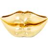 DRW Figura Vaso di Labbra in Resina in Oro 30x30x58 cm