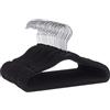 Amazon Basics Grucce in velluto per vestiti di neonati e bambini, antiscivolo, 29,5 cm, confezione da 50, Nero/Argento