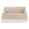 ECOMMERC3 | Copriletto multiuso dimensioni 130 x 180 cm per divano o letto - Foulard multiuso al tatto extra morbido, colore beige