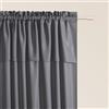 ROOM99 Tenda con arricciatura Mia, 140 x 250 cm, larghezza x altezza, moderna Curtain per soggiorno, camera da letto, grigio scuro, 1 pezzo