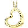 CARISSIMA Ciondolo cuore medio da donna in oro giallo 9 ct su collana curb, 41 cm
