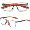 Hubeye Occhiali da lettura sportivo da uomo e donna Lettori ultraleggero TR90 Confortevole Flessibile Occhiali anti luce blu con la custodia 2.25