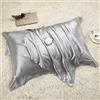 JUWENIN Federa per cuscini, effetto seta satinato, dimensione queen/standard, confezione da 2 pezzi, grigio, Seta Satin, Argento., Standard