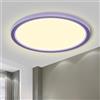 LQWELL® Plafoniera Lampada da soffitto a LED, Lampada da bagno impermeabile IP44 Rotonda Piatta 18W 3000K 1600LM Sottile per Soggiorno Bagno Camera da letto Cucina Seminterrato Ufficio, 220 * 24mm