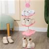 Guoyi® - Scarpiera per bambini, 3D, in stile fumetto, con ripiani creativi girabili coniglio