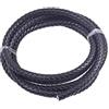 KONMAY 1,8 m di cordoncino rotondo in pelle intrecciata Geneuine da 8,0 mm, colore: nero