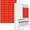 Imprimiz Etichette Adesive multiuso A4-70 x 37 mm - Colore fluo Rosso Opaco - 600 Etichette / 25 fogli - Per stampanti Laser/a getto d'Inchiostro