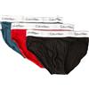 Calvin Klein Slip Uomo CK Confezione 3pezzi Elastico a Vista Cotone Elasticizzato tripack Mutande Articolo NB2379A Hip Brief 3P, 6I7 Legion Blue/Exact/Black, M