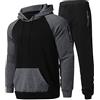 Riou Completo Sportivo Uomo Tute Uomo Complete Offerte Tuta Uomo Completa Invernale Outwear Manica Lunga Sportive Giacca Ginnastica Outwear Felpa con Cerniera Tute Activewear