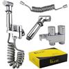 Mocrop Kit doccia bidet 1/2 uscita doppia valvola acciaio inox pulizia bagno, animali, terrazza, cucina