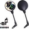 KEEPDSGN Specchietti Moto Omologati Universali Specchio Moto Pieghevoli Alluminio M10 M8 con morsetto manubrio da 7/8 22 mm per Street Bike Sport Bike Scooter Cruiser Moto ATV.