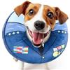 SuplutuX Collare Protettivo Gonfiabile Elisabettiano per Cane e Gatto, Stile Nautico, Regolabile per Recupero Postoperatorio dell'Animale (XL)