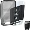 OFFCURVE Custodia Chiavi Trasparente Cover Chiave, Guscio Chiave Copri Chiavi Auto Telecomando per VW Volkswagen Passat B8 Jetta Polo Tiguan T-ROC MK2 Scirocco Skoda Superb Kodiaq Seat