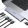 MOKiN Adattatore MacBook Air/Pro, adattatore Mac con Thunderbolt 3 PD 100 W, USB C 7 in 1 con 4K HDMI, 3 USB 3.0 e 3.5 mm audio, USB C Hub per MacBook Air M1/M2 MacBook Pro 2022/2021/2020/2019/2018