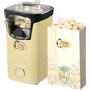 Bestron Macchina Popcorn, Turbo-Popcorn in meno di 2 minuti, Popcorn Machine con tecnologia ad aria calda, include 10 sacchetti per popcorn & misurino integrato, Collezione Sweet Dreams,Colore: Giallo