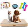 Lovpet® Letto ortopedico per cani M 76x51x7.6 cm, Cestino Cookie, con Ciotola + 3X Ossi da Masticare, Divano per Cani di Piccola, Media e Grande Taglia, Sfoderabile e Lavabile, Beige