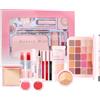 Elitecran Professional Trucchi Donna, Set di Trucchi con Fondotinta Acne, Cipria, Correttore, Fard, Ombretti 20 Colori, Rossetti, Lucidalabbra liquidi, Mascara, Eyeliner, Matita per Sopracciglia