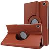 WHWOLF WWOLF 360° Rotating Custodia Lenovo Tab M10 Plus Cover (TB-X606F/X) 10.3 Antiurto con Supporto Girevole Multi-Angolo PU Pelle per Lenovo Tab M10 FHD Plus Custodia - Marrone