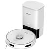 EZVIZ RE4 PLUS Robot Aspirapolvere Lavapavimenti Bianco con base svuotapolvere Navigazione LiDAR, Wi-Fi, connesso con app, 4000 Pa, controllo con Alexa e Google, mappatura multipiano - EZRE4PLUS
