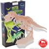 Boooh.it 3D PUZZLE KIT DINOSAUR GLOW IN THE DARK : T-REX DINOSAURO FLUORESCENTE ROSSO SI ILLUMINA AL BUIO