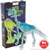 Boooh.it 3D PUZZLE KIT DINOSAUR GLOW IN THE DARK : BRACHIOSAURO DINOSAURO FLUORESCENTE CELESTE SI ILLUMINA AL BUIO