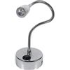 Mumusuki Lampade Da Parete A Led Collo Di Cigno Flessibile Lampada Lettura Per Comodino Camera Letto Soggiorno Modern Silver 3W 85-265V(Warm White 3000-3205K)