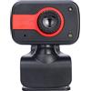 QRTTLY Videocamera USB HD V3 con microfono incorporato unità per computer Videocamera - Nero Rosso