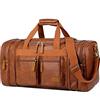 Baosha Borsone da viaggio in pelle Weekender Bag Carry on Pernottamento Bag Sport Duffel bag Per gli uomini e le donne HB-21, Marrone, Borsa da viaggio in pelle
