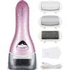 PRITECH Electric Feet Callus Removers Rechargeable,Portable Electronic Foot File Pedicure Tools, Electric Callus Remover Kit,Professional Pedi Feet Care Perfect for Dead,Hard Cracked Dry Skin（PINK）