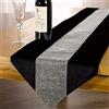 Emma Barclay Eclat - Runner da tavola Diamante in nero - 13x90 (33x183cm)