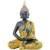 DRW Figura di un Buddha con Mosaico in Resina Multicolore 17x41x29 cm