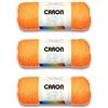 Caron Simply Soft - Filati arancione fluo, confezione da 3 pezzi, 170 g, acrilico, 4 medi (pettinati), 315 m - maglia/uncinetto