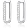 GAVU Orecchini Donna Argento 925, Orecchini Cerchio Donna con Zirconia Cubica