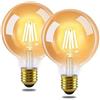 GBLY 2 pezzi LED E27 lampada vintage - G95 Edison lampadina 2700K 4W bianco caldo lampada filamento di vetro retrò lampada antica lampada hotel a risparmio energetico