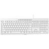 CHERRY STREAM KEYBOARD, Tastiera con filo, Layout per l'Unione Europea (QWERTY), Battitura estremamente silenziosa, Sensazione di digitazione unica, Design piatto, Colore bianco-grigio