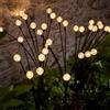 Lights4fun Set di 4 Lampade Solari Lucciole a Luci LED di 70 cm Impermeabile per Giardino Esterni