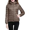 Riou Piumino Leggero Donna con Cappuccio Puffer Jacket Leggeri Giacca Cappotto Nero Giubbino Jacket Piumino Leggero Caldo Giacche Trapuntato Slim Piumini