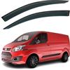 AirFlux Set di 2 deflettori del vento adesivi compatibili con FORD TOURNEO CUSTOM Si adatta a FORD TRANSIT CUSTOM modelli 2012 2013 2014 2015 2016 2017 2018 2019 2020 2021 2022 2023