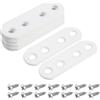 QUARKZMAN 10pz Staffe Piatte Dritte, 55x5mm Piastra di Rinforzo in Ferro per Riparazione Mobili in Legno, Bianco