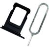 MMOBIEL Sostituzione del Supporto del Vassoio della Scheda SIM Compatibile con iPhone 14/14 Plus - incl. Guarnizione in Gomma e Sim Pin - Nero