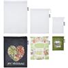 Set di 3 sacchetti per frutta e verdura in PET riciclato Rob personalizzate o neutre