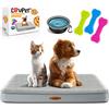 Lovpet® Letto ortopedico per cani XL 112x81x7.6cm, Cestino Cookie, con Ciotola + 3X Ossi da Masticare, Divano per Cani di Piccola, Media e Grande Taglia, Sfoderabile e Lavabile, Grigio/Grigio Chiaro