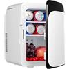 LEPREM Mini frigo 10L Frigorifero for auto Congelatore portatile Dispositivo di raffreddamento e scaldino Conservazione di bevande alimentari cosmetiche for la cura della pelle for uso domestico in auto Dure