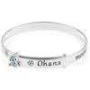 Disney Stitch Ragazze Braccialetto Rigido in Argento Sterling Ohana Means Family